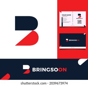 Identidad del logotipo de la letra B. Logotipo B inicial Identidad del logotipo de un monograma sencillo y plano Resumen Vector de logotipo premium para la identidad de empresa, empresa y marca. Tarjeta de visita gratuita