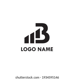 letter B logo illustration building design vector template