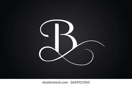 Letra b logotipo com combinação infinita. Moderno moderno moderno design inicial de logotipo de carta de luxo. Modelo de vetor de design de logotipo da letra b da Royal premium.