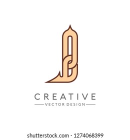 Letter B Logo. Initial Letter Design Vector Luxury Colors