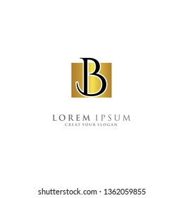 Letter B Logo. Initial Letter Design Vector Luxury Colors