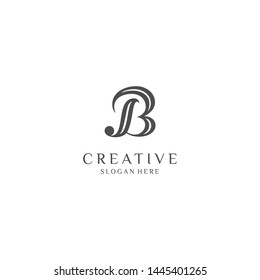 Letter B Logo. Initial Letter Design Vector Luxury Colors
