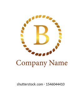 Letter B Logo. Initial Letter Design Vector Luxury Colors