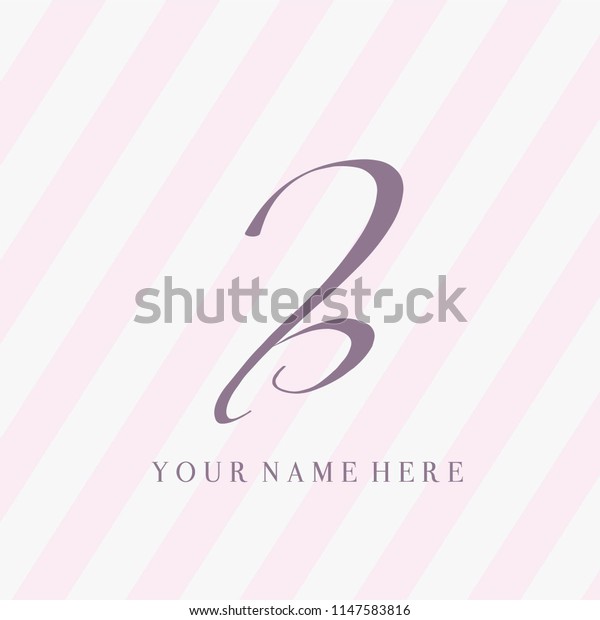 Letter B Logo Isolated On Pink Stock Vector (Royalty Free) 1147583816 ...