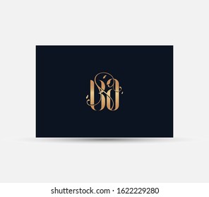 letter B A logo. luxury lettr BA logo design element.