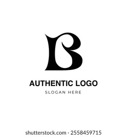 Letter B logo mark, beautiful letter vector logo, stylish serif font