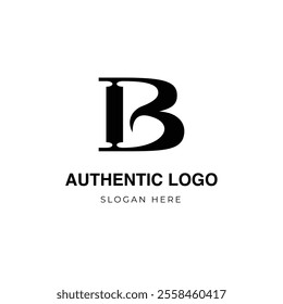 Letter B logo mark, beautiful letter vector logo, stylish serif font