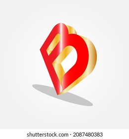 letter B logo. minimal design concept, font logo design.