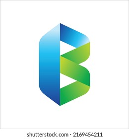 Letter B Logo With Modern And Beutiful Gradient Color Style