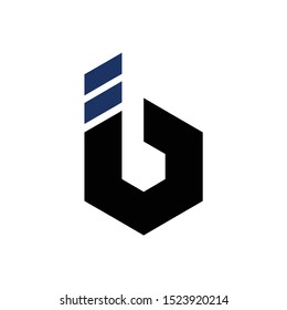 Letter B Logo. Modern Building Symbol. Alphabet icon. Vector illustration.
