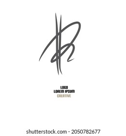 letter b logo with modern and casual style