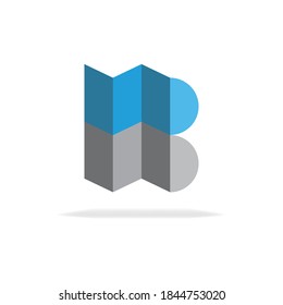 Letter B Logo Modern Icon Creative Sign Design Template Elements.