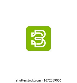 Logotipo de la letra b. icono del Vector moderno