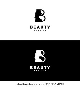 Monografisches Beauty-Konzept des Buchstaben B des Logos
