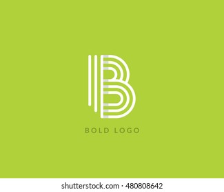 Monograma del logotipo "B" de la letra. Diseño de arte creativo. Logotipo de línea vectorial Eps10.