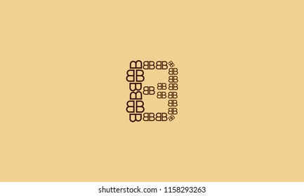 letter b logo with negative space effect for illustration use