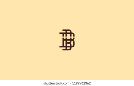 LETTER B LOGO WITH NEGATIVE SPACE EFFECT FOR LOGO DESIGN OR ILLUSTRATION USE