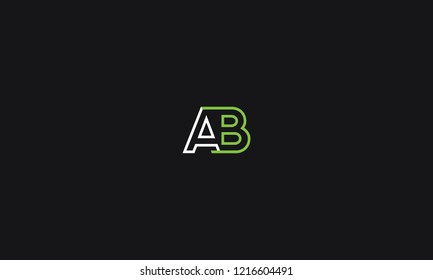 LETTER A AND B LOGO WITH NEGATIVE SPACE EFFECT FOR LOGO DESIGN OR ILLUSTRATION USE