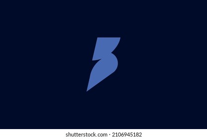 letter B logo plus blue thunderbolt on dark blue background