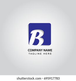 letter B logo in rounded square vector