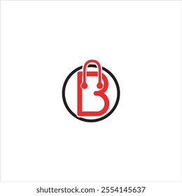 The letter B logo is in the shape of a bag with a red and black circle