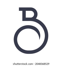 logotipo de la letra B, sencillo y limpio