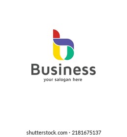 Letter B Logo Simple, clean and minimalist design letter B
