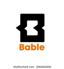 letter B logo with simple cube and arrow shape. Letter B logo for brand identity