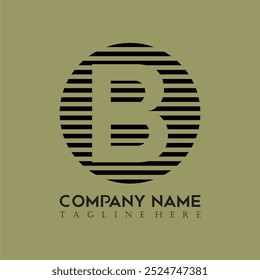 El logotipo de la letra B con un estilo simple y elegante es adecuado para su uso por varias empresas o para uso personal