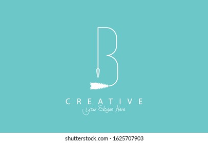 Letter B logo or symbol vector illustration