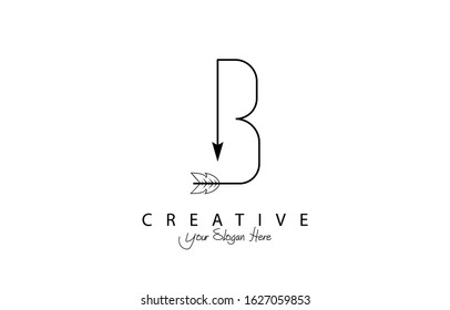 Letter B logo or symbol vector illustration