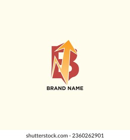 Letter B logo with target concept for business