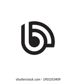 Letter B logo Technology and digital abstract connection. Wifi vector logo