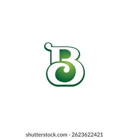 Letter B logo template with 3d colorful style. 3D Letter  Logo with ocean illustration in vector  logo and 3d colorful icon template, Letter B logos Simple letter logo with colorful style ,