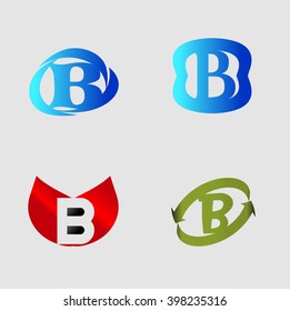 letter B logo template. Abstract icon
