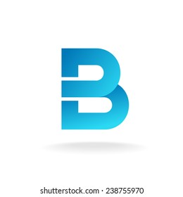 Letter B logo template. Construction building element style.