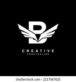 
diseño de la plantilla del logotipo de letra B con alas. B creativo logo colorido con alas. símbolo de logotipo moderno. logotipo del ala. símbolo vectorial de la libertad. icono de vuelo