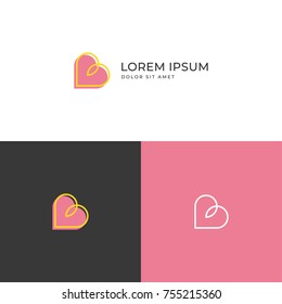 letter B logo template icon love