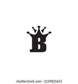 plantilla de logotipo de letra B diseño de ilustración de la corona king vector