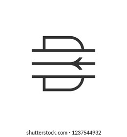 Letter B Logo Template Vector. B monogram logo vector. B symbol vector.