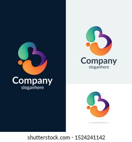 Letter B Logo Template Vector. B monogram logo vector. B symbol vector.