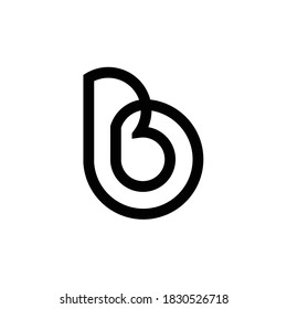 Letter B Logo Template Vector. B monogram logo vector. B symbol vector.