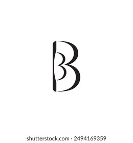 letter b logo is unique and simple