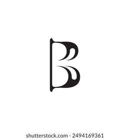 letter b logo is unique and simple