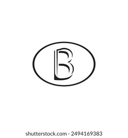 Buchstabe B Logo ist einzigartig und einfach