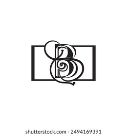 el logotipo de la letra b es único y sencillo