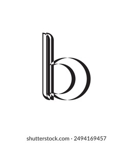 el logotipo de la letra b es único y sencillo