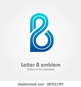 Letter B Logo vector alphabet design element template, ABC concept type as logotype, Vector illustration Eps 10