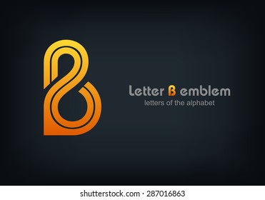 Letra B Plantilla de elemento de diseño del alfabeto vector del logotipo, tipo de concepto ABC como logotipo, ilustración vectorial Eps 10