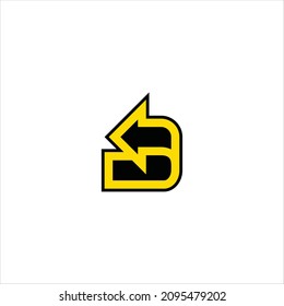 letter b logo vector back template